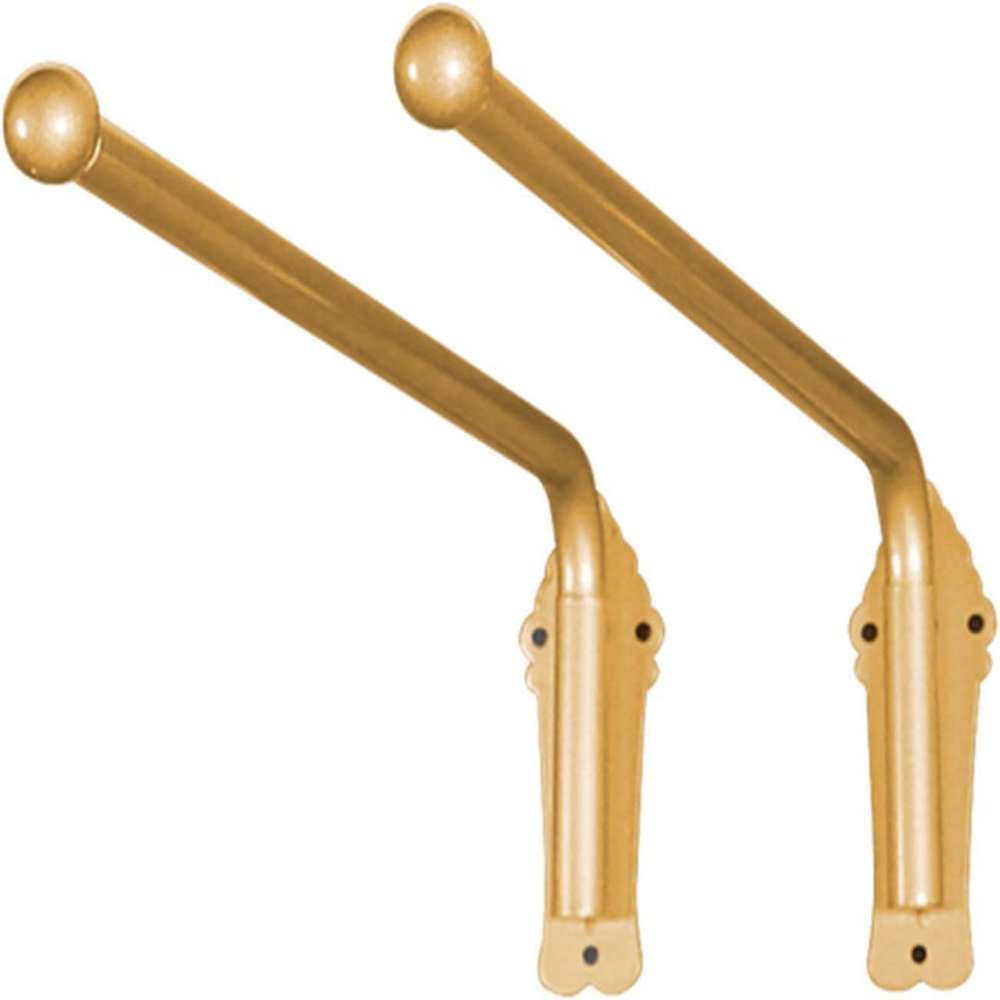 CAMZ 2 Piece Swing Arm Curtain Rods, Iron Rod with Mounting Hardware Heavy Duty 40kg 180 Swing Window Curtain Display Stand for Store Kitchen Bathroom (Gold 120cm/47in)