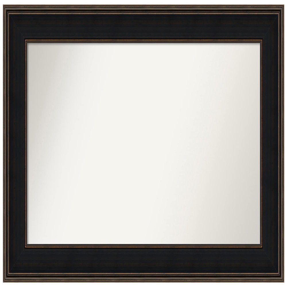Amanti Art Brown Bathroom Mirror for Over Sink, 30x48 Custom Made Mezzanine Espresso Rectangle Vanity Mirror, Large Casual Wood Frame, Hangs Horizonally and Vertically, Wall Decor
