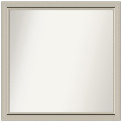 Amanti Art Silver Bathroom Mirror for Over Sink, 30x32 Custom Made Romano Silver Narrow Rectangle Vanity Mirror, Large Casual Wood Frame, Hangs Horizonally and Vertically, Wall Decor
