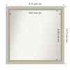 Amanti Art Silver Bathroom Mirror for Over Sink, 30x32 Custom Made Romano Silver Narrow Rectangle Vanity Mirror, Large Casual Wood Frame, Hangs Horizonally and Vertically, Wall Decor view 3