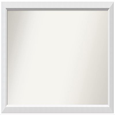 Amanti Art White Bathroom Mirror for Over Sink, 30x44 Custom Made Blanco White Rectangle Vanity Mirror, X-Large Modern Wood Frame, Hangs Horizonally and Vertically, Wall Decor