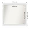Amanti Art White Bathroom Mirror for Over Sink, 30x44 Custom Made Blanco White Rectangle Vanity Mirror, X-Large Modern Wood Frame, Hangs Horizonally and Vertically, Wall Decor view 4