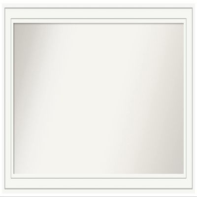 Amanti Art White Bathroom Mirror for Over Sink, 27x47 Custom Made Craftsman White Rectangle Vanity Mirror, Oversize Casual Wood Frame, Hangs Horizonally and Vertically, Wall Decor