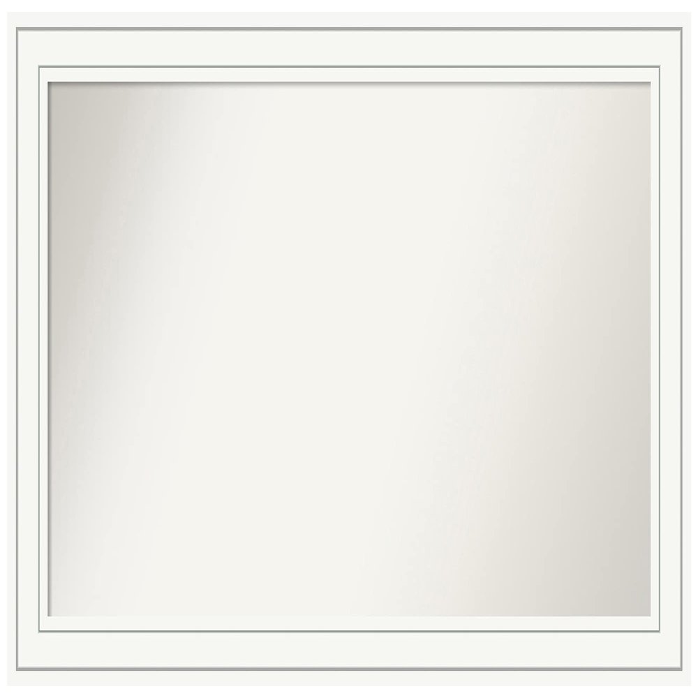 Amanti Art White Bathroom Mirror for Over Sink, 27x47 Custom Made Craftsman White Rectangle Vanity Mirror, Oversize Casual Wood Frame, Hangs Horizonally and Vertically, Wall Decor