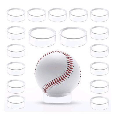 Clear Acrylic Baseball Round Display Stand Ring Holder Beveled Pedestal for Tennis Ball Softball Golf Ball Spheres Marbles Stone Egg Stand 20Pcs Decor W4396