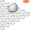 Clear Acrylic Baseball Round Display Stand Ring Holder Beveled Pedestal for Tennis Ball Softball Golf Ball Spheres Marbles Stone Egg Stand 20Pcs Decor W4396 view 2