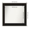 Amanti Art Brown Bathroom Mirror for Over Sink, 34x44 Custom Made Mezzanine Espresso Rectangle Vanity Mirror, Large Casual Wood Frame, Hangs Horizonally and Vertically, Wall Decor view 4
