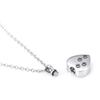 QJZM Cremation Jewelry UrnCremation Jewelry for Pet Heart Shaped Stainless Steel Keepsake Necklace Dog/Cat Paw Print Memorial Urn Pendant Hold Ashes-Black_Necklace Box Funnel view 2
