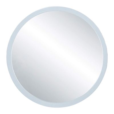 SYCARPET Nordic Wooden Frame Round Mirror, Accent Mirror, Wall Mirror, Rustic Accent Dresser Mirror, Vanity Mirror, for Living Rooms, Bathroom, Home Mirrors Decor