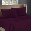 1000-Thread-Count 100% Egyptian Cotton Bed Sheet, 4-Pc Queen XL Wine Solid Sheet Set Single Ply Long Staple Cotton Yarns, Sateen Weave, Fits Mattress Upto 18" Deep Pocket view 1