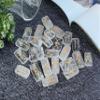Crocon Clear Quartz Rectangle Shape Gemstone Runes with Elder Futhark Alphabet Engraved 25 pcs Rune Set Crystal Divination Metaphysical Healing Chakra Reiki Runes Set with a Pouch| Size : 20-25mm view 2