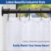 BRIOFOX Industrial Shower Curtain Rod - Rustproof Non-Slip 43-72 Inch Stainless Steel Tension Curtain Rod for Window or Bathroom, Matte Black view 2