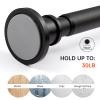 BRIOFOX Industrial Shower Curtain Rod - Rustproof Non-Slip 43-72 Inch Stainless Steel Tension Curtain Rod for Window or Bathroom, Matte Black view 4
