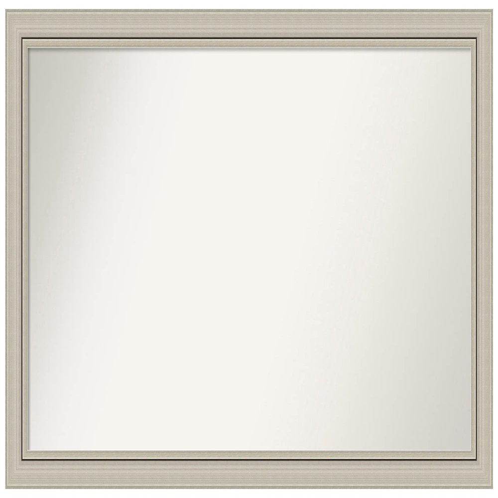 Amanti Art Silver Bathroom Mirror for Over Sink, 26x46 Custom Made Romano Silver Narrow Rectangle Vanity Mirror, Oversize Casual Wood Frame, Hangs Horizonally and Vertically, Wall Decor