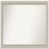 Amanti Art Silver Bathroom Mirror for Over Sink, 26x46 Custom Made Romano Silver Narrow Rectangle Vanity Mirror, Oversize Casual Wood Frame, Hangs Horizonally and Vertically, Wall Decor view 1