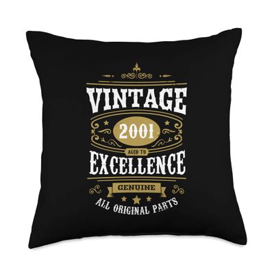 21st Birthday Women Daughter 21 Year Old Vintage Gifts 2001 Throw Pillow