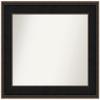 Amanti Art Brown Bathroom Mirror for Over Sink, 31x36 Custom Made Mezzanine Espresso Rectangle Vanity Mirror, Large Casual Wood Frame, Hangs Horizonally and Vertically, Wall Decor view 1