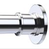 BRIOFOX Industrial Shower Curtain Rod - Rustproof Non-Slip 43-72 Inch 304 Stainless Steel Tension Curtain Rod for Window or Bathroom, Chrome view 1