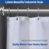 BRIOFOX Industrial Shower Curtain Rod - Rustproof Non-Slip 43-72 Inch 304 Stainless Steel Tension Curtain Rod for Window or Bathroom, Chrome view 2