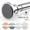 BRIOFOX Industrial Shower Curtain Rod - Rustproof Non-Slip 43-72 Inch 304 Stainless Steel Tension Curtain Rod for Window or Bathroom, Chrome view 4