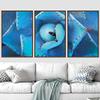 SIGNWIN Framed Canvas Wall Art A Blue Succulent with Red Needle Petals Botanical Plants Minimalism Modern Closeup Dramatic for Living Room, Bedroom, Office - 16"x24"x3 Panels view 2