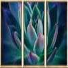 SIGNWIN Framed Canvas Wall Art Purple-Red, Green Petal Detail of a Succulent Botanical Plants Minimalism Modern Closeup Dramatic for Living Room, Bedroom, Office - 16"x24"x3 Panels view 1