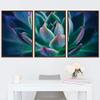 SIGNWIN Framed Canvas Wall Art Purple-Red, Green Petal Detail of a Succulent Botanical Plants Minimalism Modern Closeup Dramatic for Living Room, Bedroom, Office - 16"x24"x3 Panels view 2