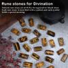 Crocon Tiger Eye Rectangle Shape Gemstone Runes with Elder Futhark Alphabet Engraved 25 pcs Rune Set Crystal Divination Metaphysical Healing Chakra Reiki Runes Set with a Pouch Size : 20-25mm view 4