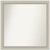 Amanti Art Silver Bathroom Mirror for Over Sink, 29x32 Custom Made Romano Silver Narrow Rectangle Vanity Mirror, Large Casual Wood Frame, Hangs Horizonally and Vertically, Wall Decor view 1