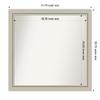 Amanti Art Silver Bathroom Mirror for Over Sink, 29x32 Custom Made Romano Silver Narrow Rectangle Vanity Mirror, Large Casual Wood Frame, Hangs Horizonally and Vertically, Wall Decor view 3