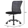 1 Pcs Mid-Back Mesh Office Chair Computer Task Swivel Seats, Black view 2