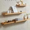 Wddwymll Rustic Solid Oak Timber Block Floating Wall Shelf,Creative U-Shaped Shelf Display Racks,Wall Decor Storage Shelves,Load Capacity 35kg,for Bathroom, Bedroom, Living Room view 3