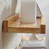 Wddwymll Rustic Solid Oak Timber Block Floating Wall Shelf,Creative U-Shaped Shelf Display Racks,Wall Decor Storage Shelves,Load Capacity 35kg,for Bathroom, Bedroom, Living Room view 4