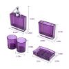 Bathroom Accessories Set, 5Pcs/Set Acrylic Modern Bath Decor Set with Emulsion Bottle Toothbrush Holder Dish Gargle Cup -Bathroom Home Decor, Vanity Organize () view 2