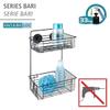 WENKO Vacuum-Loc Bari Wall Shelf 2 Tier Black view 2