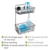 WENKO Vacuum-Loc Bari Wall Shelf 2 Tier Black view 3