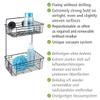 WENKO Vacuum-Loc Bari Wall Shelf 2 Tier Black view 4