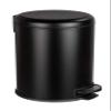 WENKO Black, Trash Can with Lid and Pedal, Garbage Bin for Kitchen with Removable Inner Bucket, Easy Close, Steel, Matt, 5.28 Gal, 12 x 17.32 x 14.76 view 1