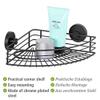 Wenko Vacuum-Loc Bari Corner Shelf, Black, Wall Shelf for Mounting without Drilling, Shower Shelf with Vacuum Attachment Made of Steel, Black Painted, Bathroom Shelf in Loft Style, 35 x 9 x 22.5 cm view 4