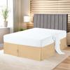 Premium King Size Bedskirt 800TC 100% Egyptian Cotton Taupe Bed Skirt King Size 18" Drop Length, Tailored Fit, Elegant Pleated Style - Taupe view 1