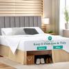 Premium King Size Bedskirt 800TC 100% Egyptian Cotton Taupe Bed Skirt King Size 18" Drop Length, Tailored Fit, Elegant Pleated Style - Taupe view 4