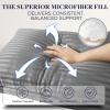 Basic Beyond King Size Pillows for Sleeping - Soft Down Alternative Pillows Luxury Hotel Collection Bed Pillows Set of 2, Grey, 20x36 Inches view 3