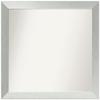 Amanti Art Silver Bathroom Mirror for Over Sink, 30x32 Custom Made Brushed Sterling Silver Rectangle Vanity Mirror, Large Modern Wood Frame, Hangs Horizonally and Vertically, Wall Decor view 1