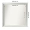 Amanti Art Silver Bathroom Mirror for Over Sink, 30x32 Custom Made Brushed Sterling Silver Rectangle Vanity Mirror, Large Modern Wood Frame, Hangs Horizonally and Vertically, Wall Decor view 3