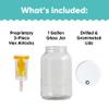 Craft A Brew - For Home Brewing Beer, Wine, Cider, and More - Includes Four 1 Gallon Glass Fermenter Jars, Lids, and Airlocks - Fermentation Jar 4-pack view 3