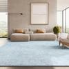 SAFAVIEH Area Rug 8x10 - Tulum Collection - Large - Aqua Blue & Dark Grey, Moroccan Boho Distressed Design, Non-Shedding & Easy to Clean, Ideal for Living Room, Bedroom, Dining Space (TUL271J) view 1