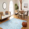 SAFAVIEH Area Rug 8x10 - Tulum Collection - Large - Aqua Blue & Dark Grey, Moroccan Boho Distressed Design, Non-Shedding & Easy to Clean, Ideal for Living Room, Bedroom, Dining Space (TUL271J) view 4