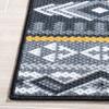 SAFAVIEH Washable Rug Journey Collection - Large - 7'9" x 10', Grey & Gold, Slip Resistant & Easy Cleaning, Ideal for Living Room, Bedroom, Dining Space (JNY179F) view 3