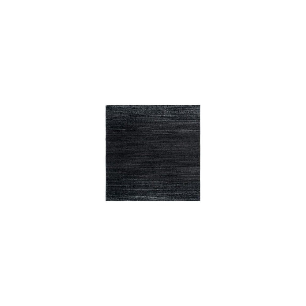 SAFAVIEH Adirondack Collection Area Rug - 6' Square, Black & Grey, Modern Design, Non-Shedding & Easy Care, Ideal for High Traffic Areas in Living Room, Bedroom (ADR284F)
