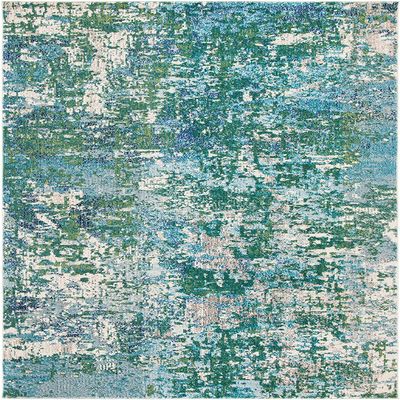 SAFAVIEH Area Rug 8x10 - Madison Collection - Large - Green & Turquoise, Modern Abstract Design, Non-Shedding & Easy Cleaning, Ideal for Living Room, Bedroom, Office, Dining Space (MAD471Y)